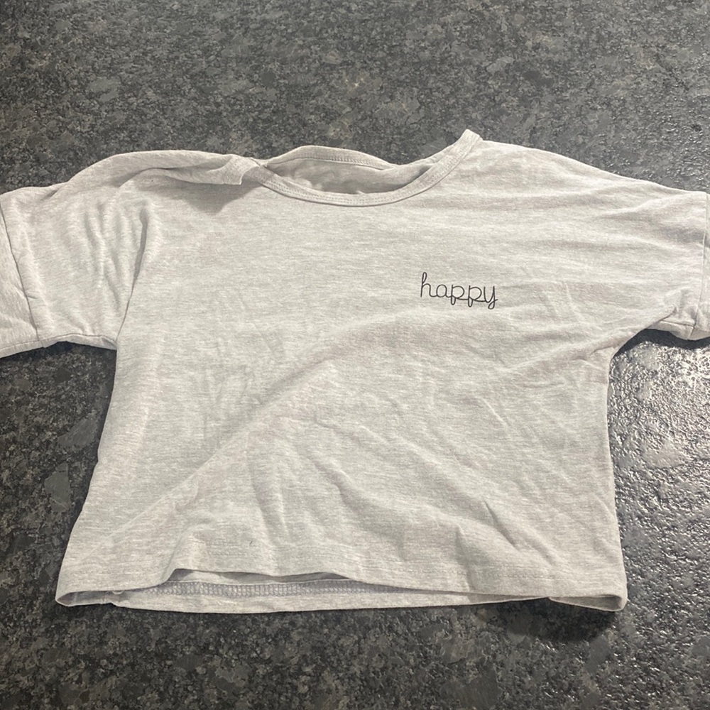 Cropped happy tee